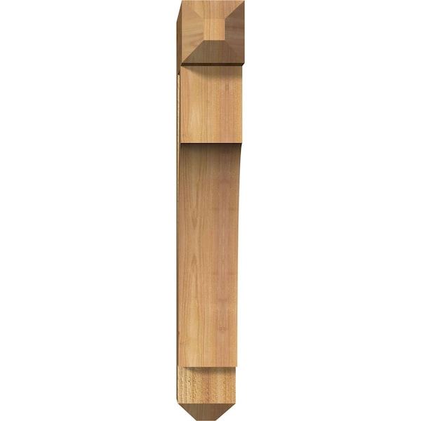 Westlake Craftsman Rough Sawn Bracket, Western Red Cedar, 4W X 16D X 28H